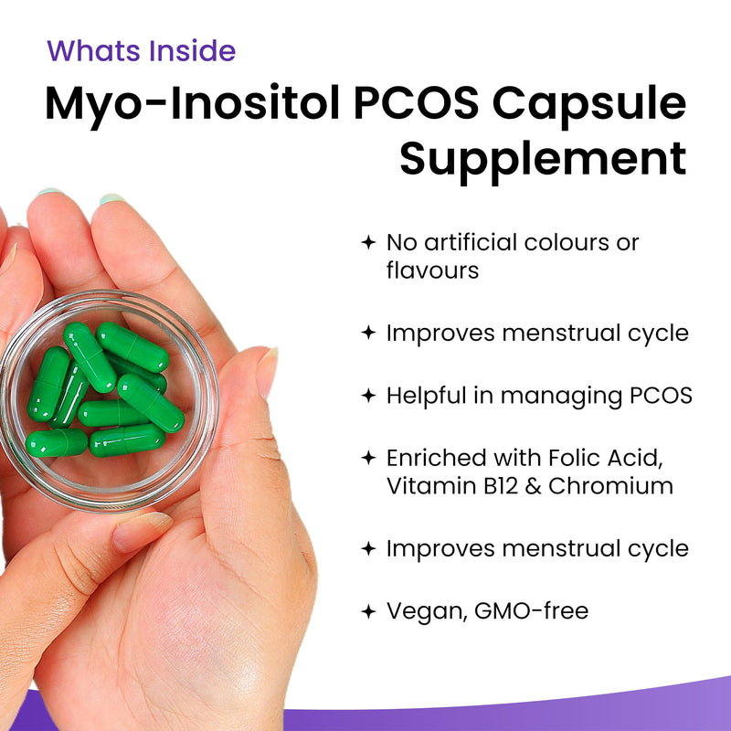 [Australia] - Ved Inositol Complex, Myo-Inositol 2000 mg & D Chiro-Inositol 300 mg, Folic Acid 400 mcg & Chromium 100 mcg, 92 capsules (23 day supply) 
