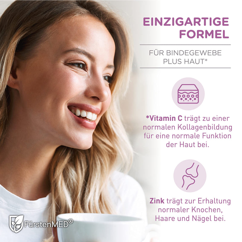 [Australia] - FürstenMED® connective tissue complex + skin capsules with 11 important ingredients for targeted support - 60 vegan capsules, laboratory tested & without unwanted additives 