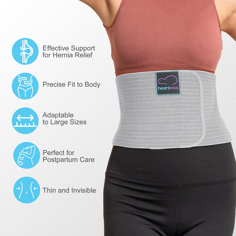 Umbilical Hernia Belt - For Men and Women – Abdominal Hernia Binder for Belly Button Navel Hernia Support, Helps Relieve Pain - for Incisional, Epigastric, Ventral, & Inguinal Hernia Small/Medium