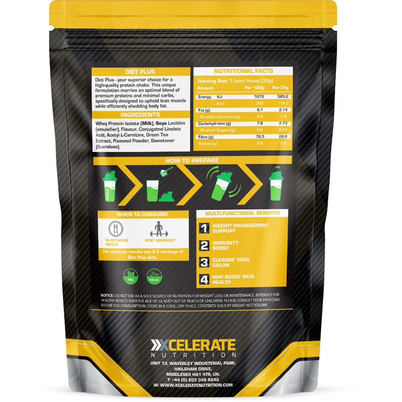 Diet+ Whey Protein 40g Sachets – 30.6g Protein per Serving | High Performance Low Calorie Shake | Strawberry, Chocolate, Vanilla, Banana or Mixed Flavours | Pack of 7, 14 or 20 40 g (Pack of 20)
