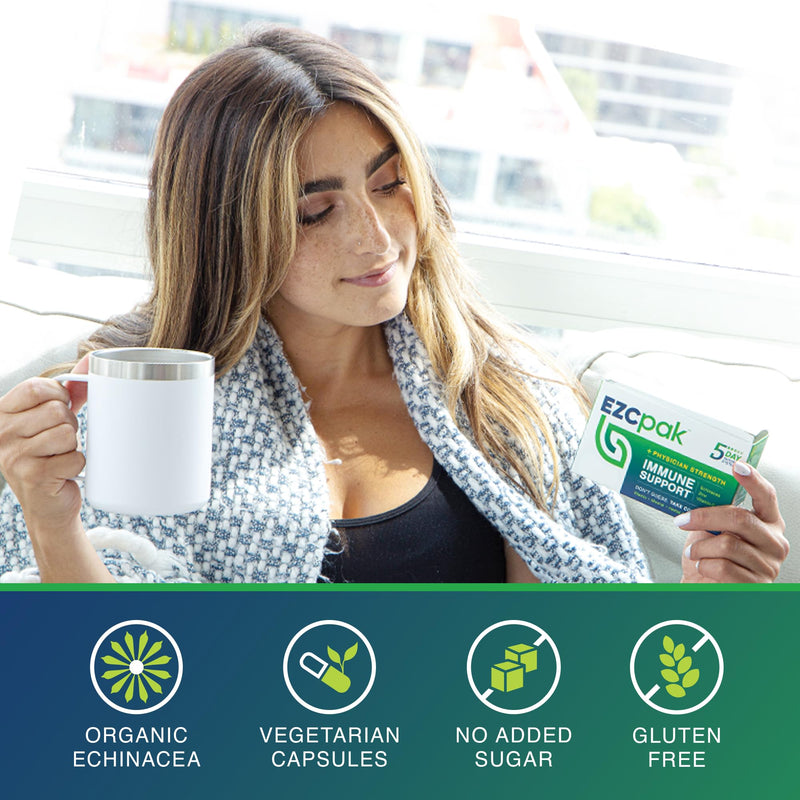 [Australia] - EZC Pak 5-Day Tapered Immune Support Booster - Vitamin Immune Support Supplement, Echinacea, Zinc Vitamin C, Vitamins for Immune System Support, Immune Boosters for Adults - Immune Support Vitamins 1 Count (Pack of 1) 