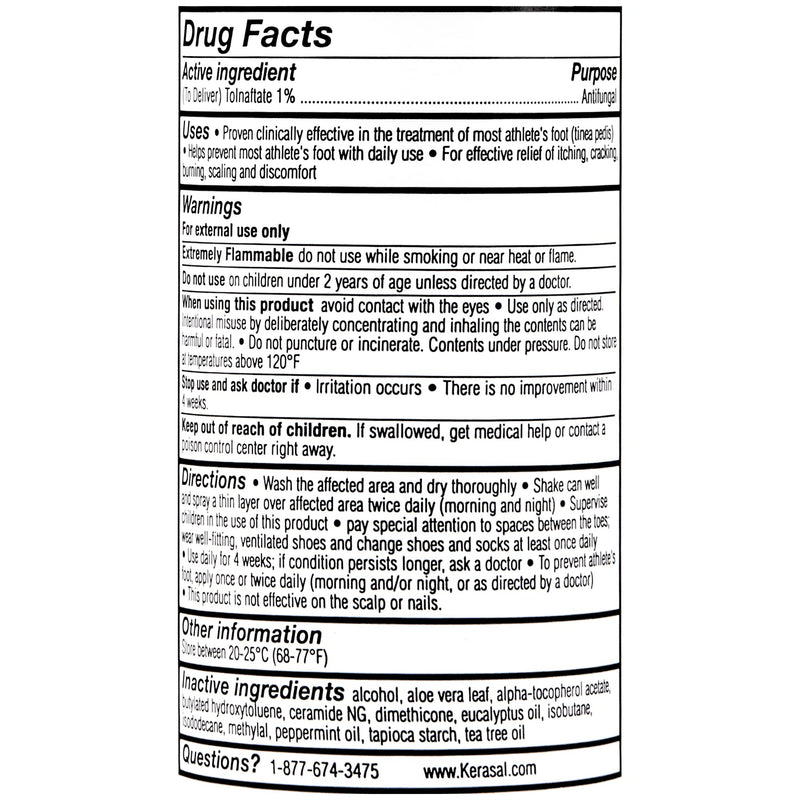 [Australia] - Kerasal 5-In-1 Athlete's Foot Invisible Powder Spray, Athlete's Foot Spray, 2 oz 