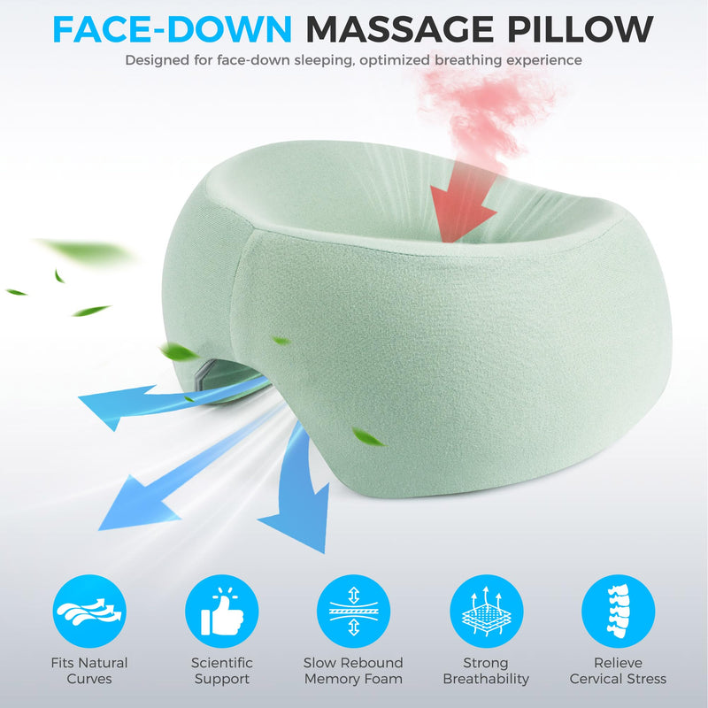 [Australia] - Face Down Pillow, Massage Headrest for Bed, Massage Face Cradle for Bed, BBL Pillow After Surgery Post Eye Surgery Vitrectomy Recovery, Faces Down Pillows for Rest and Recovery Reimagined (green) Green 
