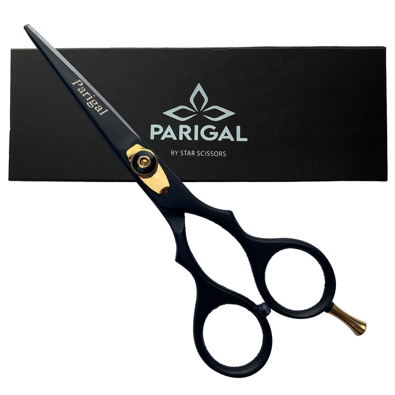 Hair Cutting Scissors Professional Hair Shears 5.5" - Razor Edged Durable Hair Cutting Tools - Handcrafted Barber Scissors in Japanese Stainless Steel - Scissors for Hair Cutting Men & Women 5.5 Inch Black