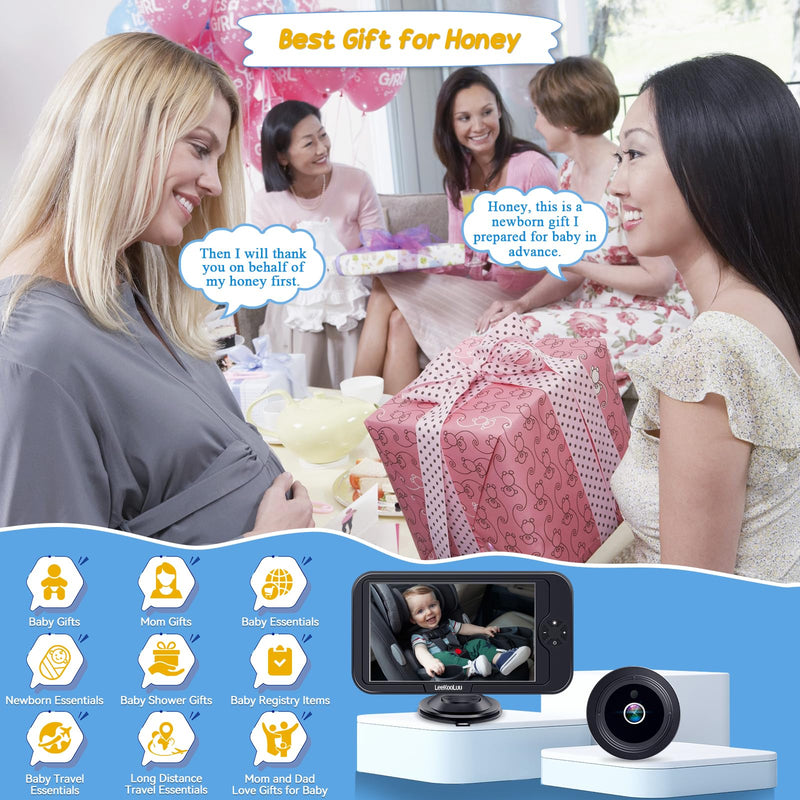 [Australia] - Baby Car Camera for Backseat 1080P - Plug and Play, HD Crystal Night Vision, Easy to Install, 360¬∞ Rotation, Wide View Angle, Protect Baby's Eye - Rear Facing Carseat Camera for Newborn, Infant, Kids Black 
