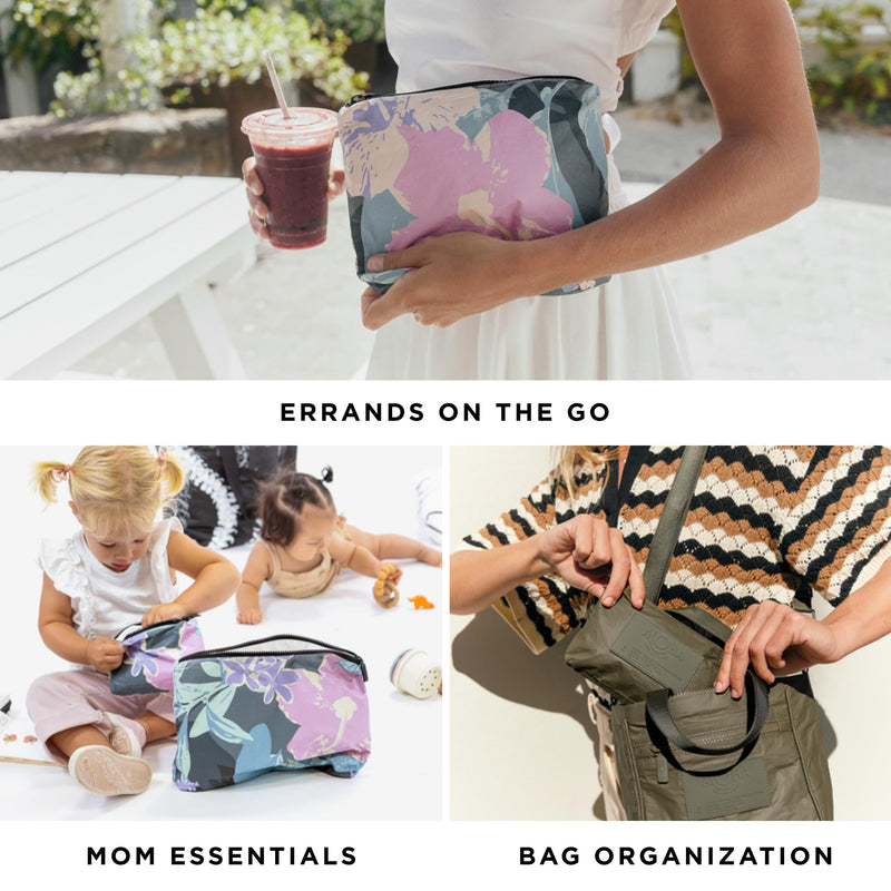 ALOHA Collection Small Pouch | Lightweight, Packable, and Splash-Proof Makeup Pouch | Easy to Clean Tropics in Pog