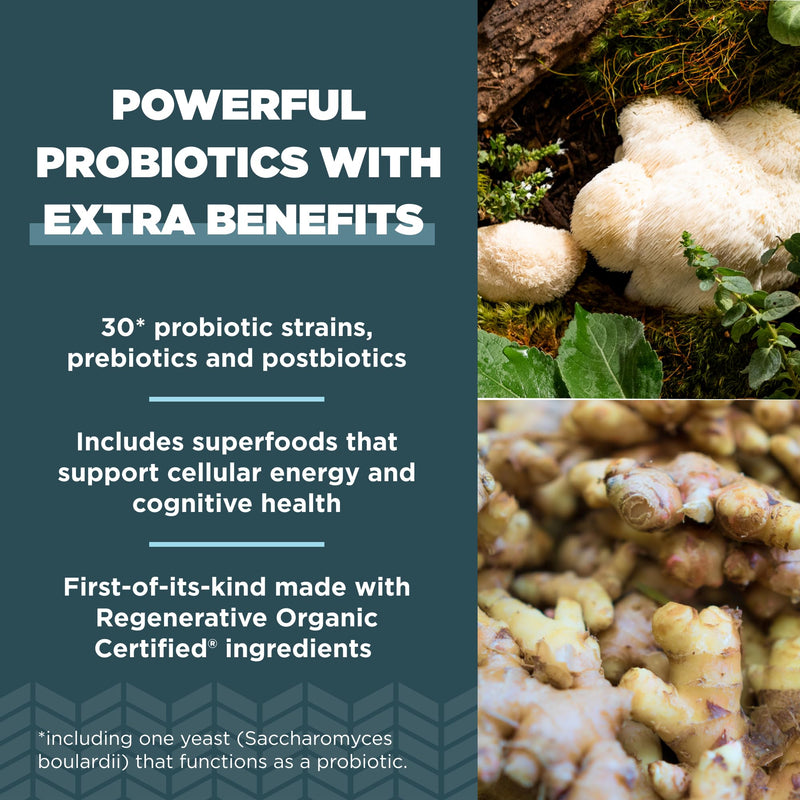 Ancient Nutrition Regenerative Organic Certified Extra Strength Probiotics 60 Count