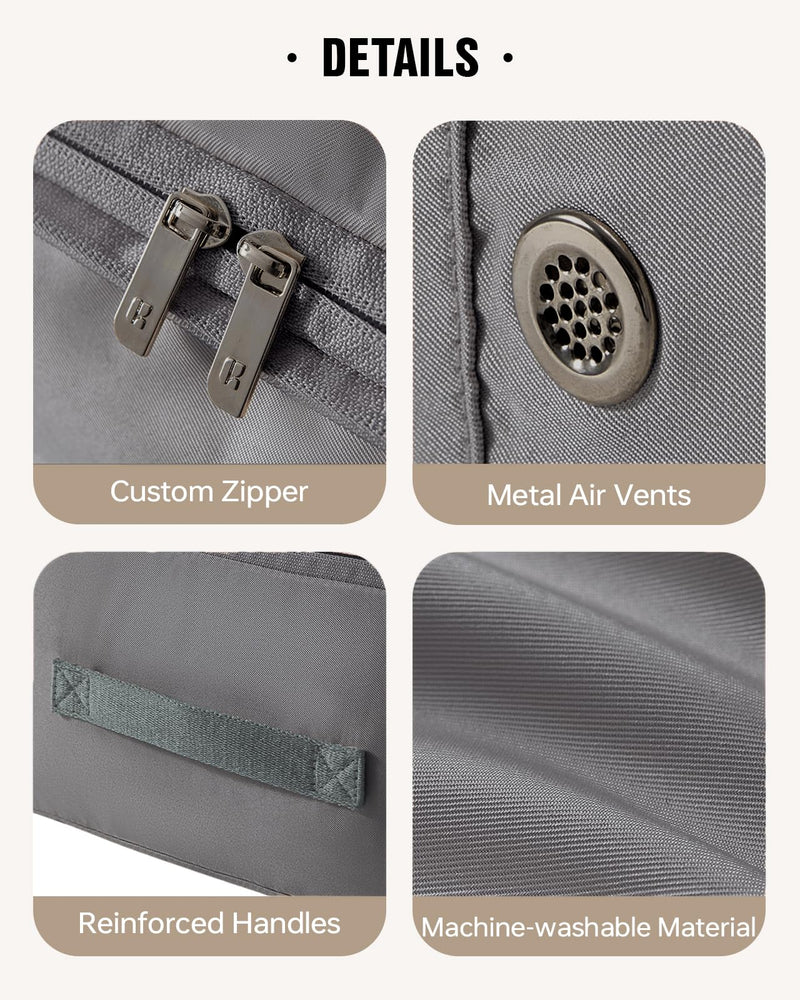 EACHY Travel Makeup Bag & 3-Pack Comforter Storage Bag
