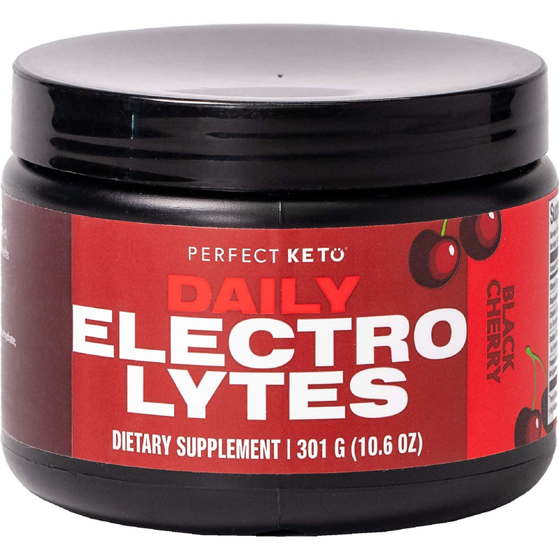 [Australia] - Perfect Keto Electrolytes Hydration Powder | Supports Hydration, Recovery & Healthy Immune System | Sugar Free, Low Carbs, Calories or Fillers | Keto-Friendly & Non-GMO (Black Cherry) Black Cherry 