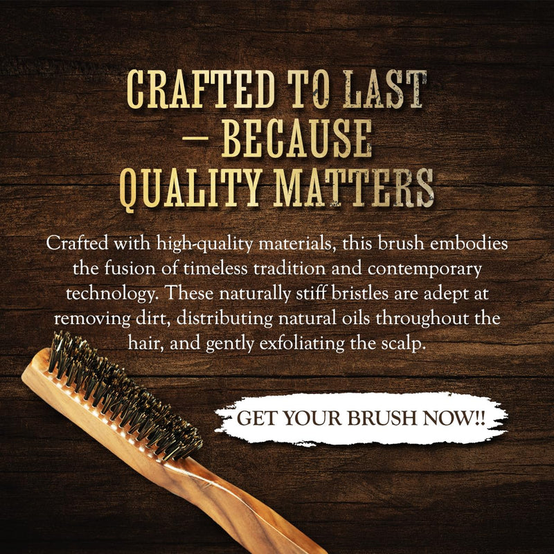 [Australia] - Wooden beard and mustache brush Wooden brush for beard and hair care 
