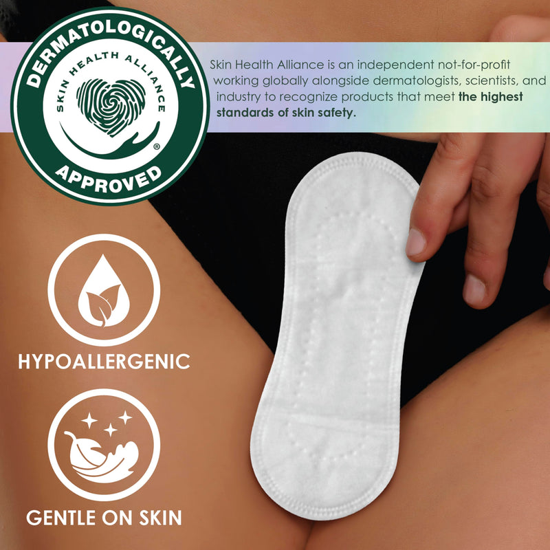 [Australia] - L. Ultra Thin Liners for Women, Regular Coverage, Organic Cotton Top Layer, Unscented Pantiliners, 100 Count 