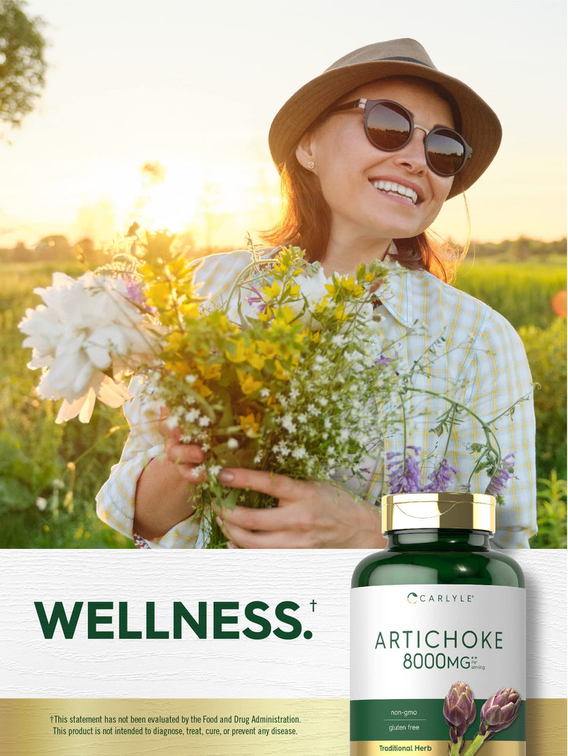 [Australia] - Carlyle Artichoke Extract Capsules 8000mg | 200 Count | Non-GMO, Gluten Free Supplement 