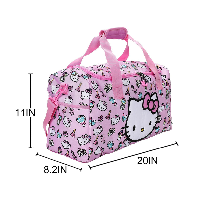 Hello Kitty Core 20" Duffle Bag For Kids Travel Hello Kitty Core Pink