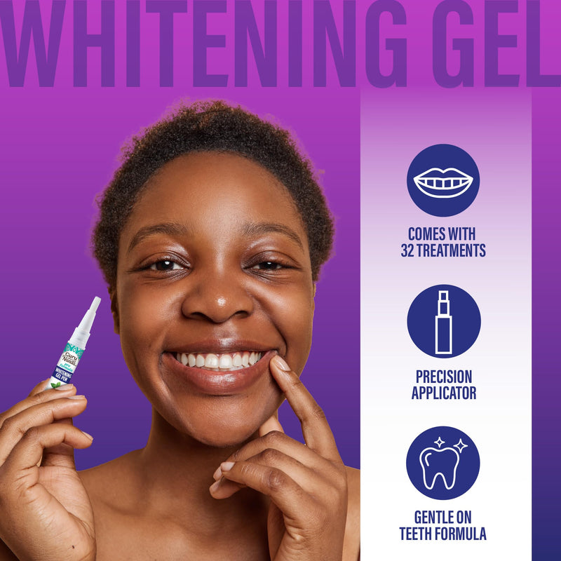 [Australia] - GuruNanda Premium Teeth Whitening Kit with Wired LED Light & Whitening Pen, Works with iPhone & Android, Helps Remove Surface Stains from Coffee, Food, Soda 