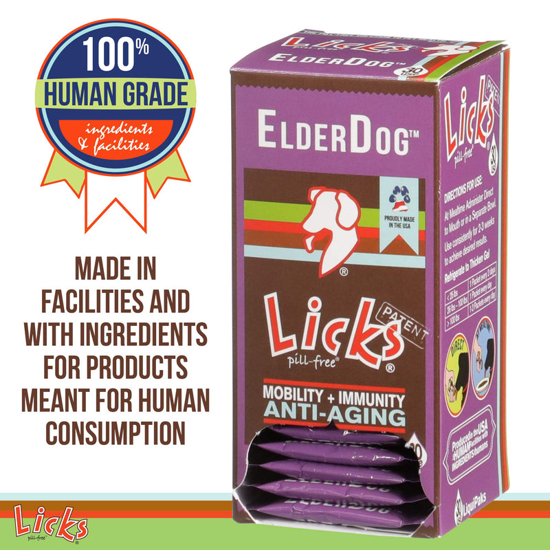 ElderDog - Older Dog Vitamins and Supplements - Joint & Immune Support Supplements for Dogs - Dog Coat & Digestion Supplement for Senior Dogs - Gel Packets - Roasted Chicken, 30 Use - PawsPlanet Australia