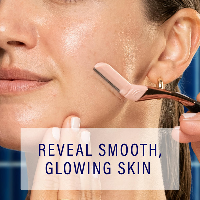 [Australia] - Schick Hydro Silk Dermaplaning Wand, Dermaplaning Tool for Face with 3 Refill Blades | Dermaplane Razor for Women Face, Dermaplane Tool, Eyebrow Razor, Face Razor, Facial Razor, Weighted Metal Handle Dermaplaing Razor +3 Refills 
