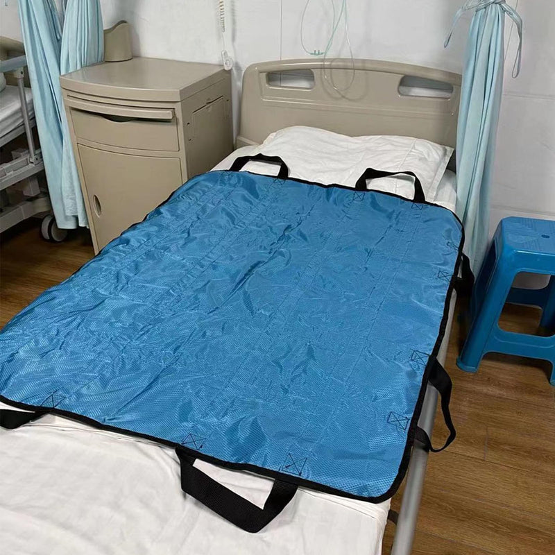 [Australia] - Positioning Bed Pad with Reinforced Handles 48 x 40 inches Washable Multipurpose Transfer Sheet for Lifting & Repositioning Reusable Patient Transfer Board Blanket Draw Sheet Lift Sheet Slide Bed Mat 