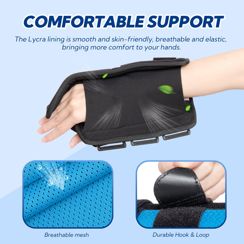 [Australia] - Boxer Fracture Splint, Ulnar Gutter Splint Right Hand, the 4th and 5th Metacarpal Finger Splint Hand Brace, Boxer Orthosis Hand & Wrist Brace for Women & Men, Right, M 