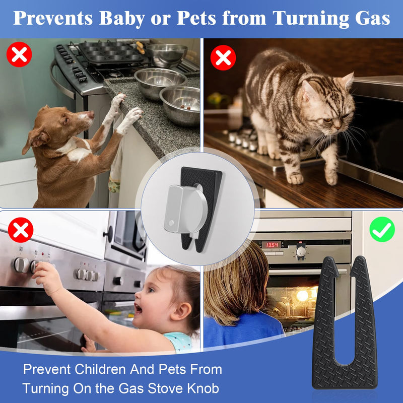 [Australia] - 5 Pack Stove Knob Locks,Gas Stove Knob Lock for Baby Safety,Child and Pets Safety Guards,Prevent Children or Pets from Accidentally Turning on Gas Stove 
