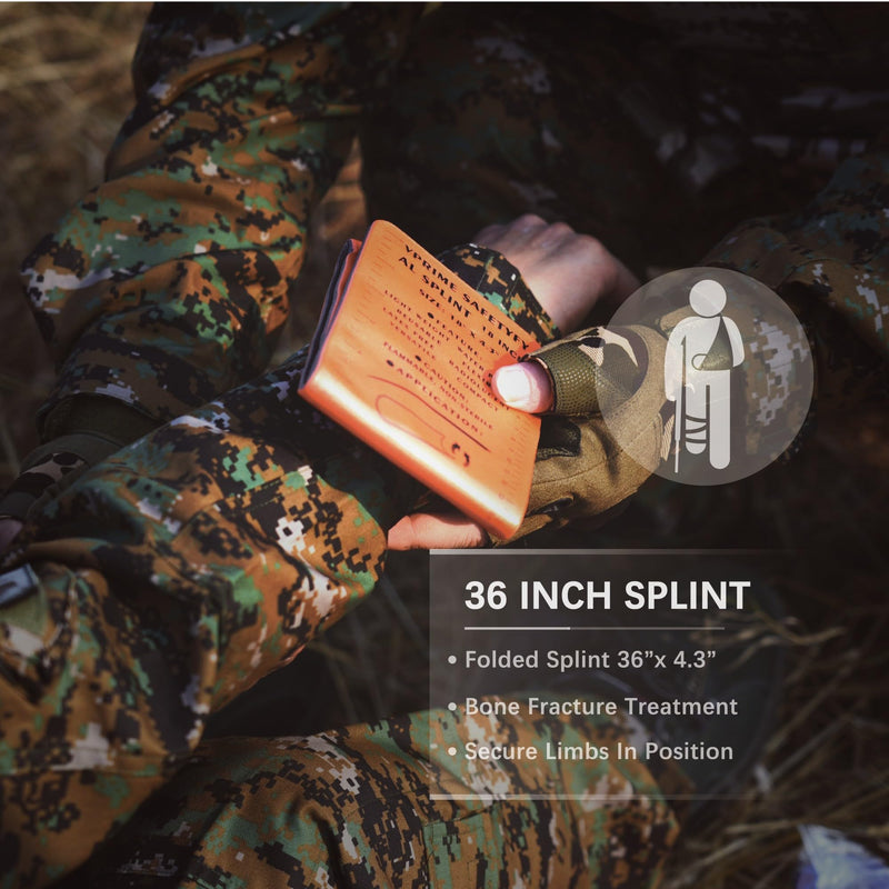 [Australia] - First Aid Splint 36" X 4.3" Orange -Waterproof First Aid Medical Tactical Field Splint For Bone Fracture Treatment (4, Splint Bundle) 