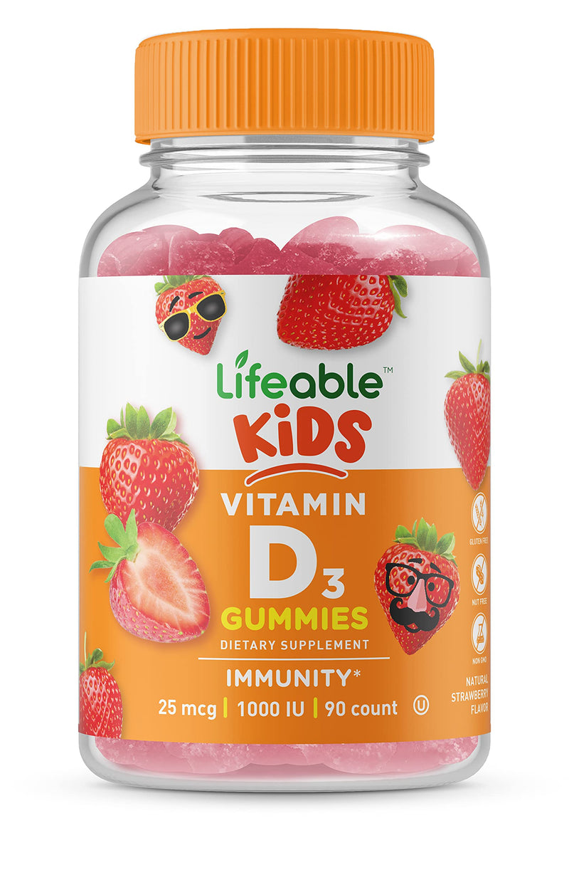 Lifeable Vitamin D Kids + Biotin Kids, Gummies Bundle - Great Tasting, Vitamin Supplement, Gluten Free, GMO Free, Chewable Gummy