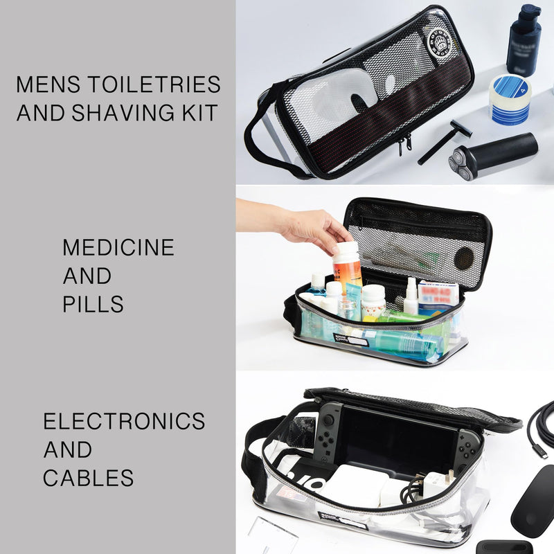 Rough Enough Clear Toiletry Bags for Women Men Traveling