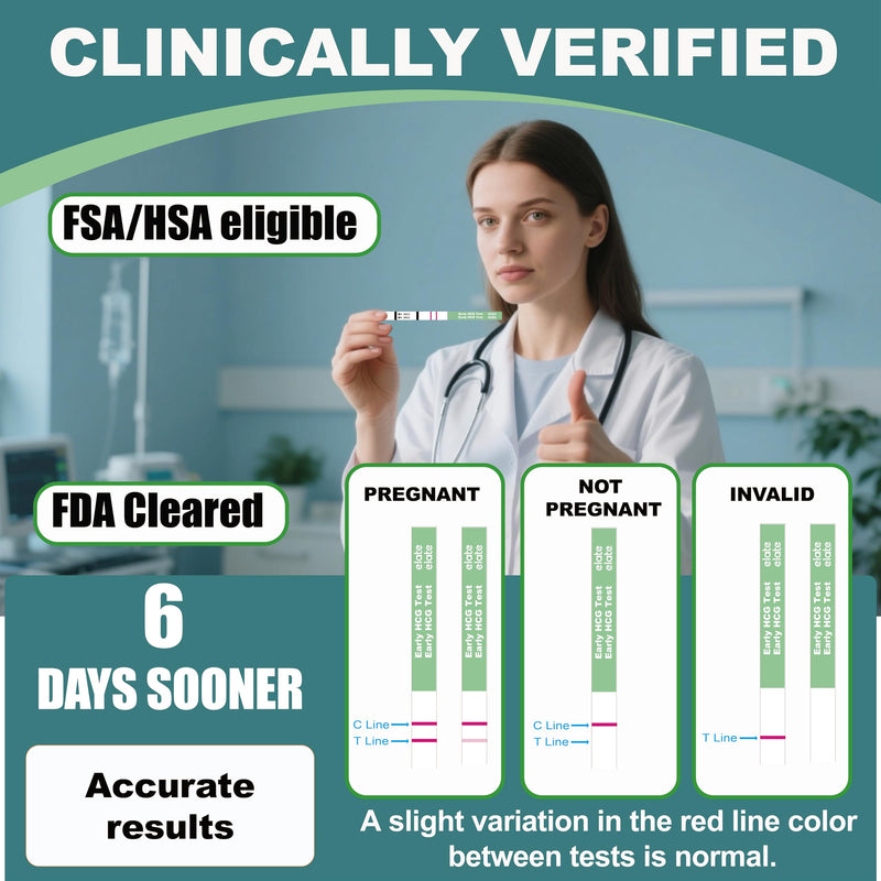 Elate Early Detection Pregnancy Test Strips – HCG Early Result 6-Days Sooner, 60 Count Bulk EPT, Pruebas De Embarazo, Ultra-Sensitive 10mIU/mL, 99.99% Accurate, Easy Home Use, 5mm 1 Count (Pack of 60)