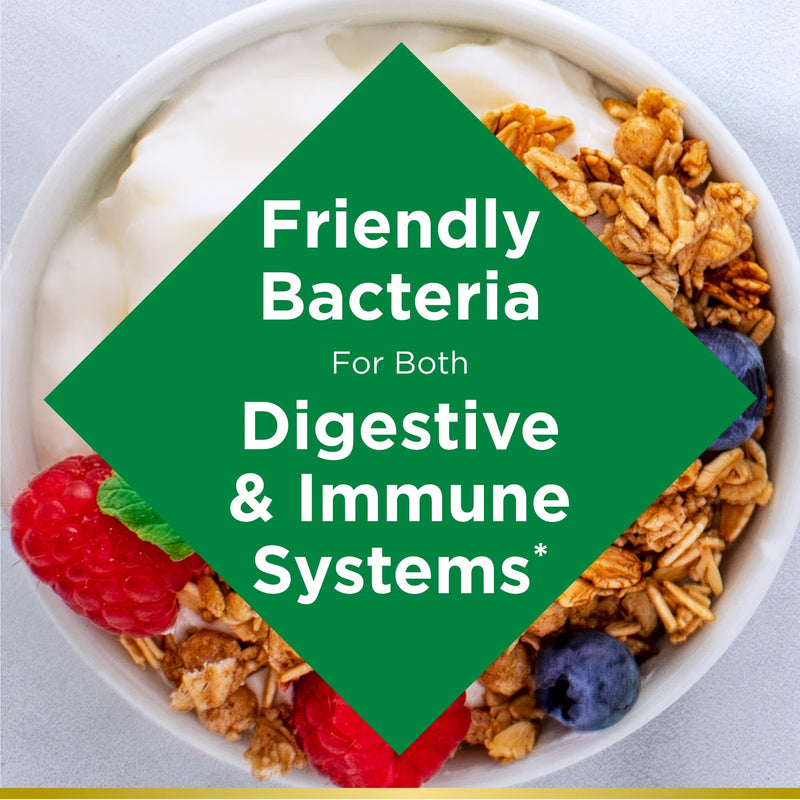 [Australia] - Nature's Bounty Acidophilus Probiotic, Daily Probiotic Supplement, Supports Digestive Health, Twin Pack, 100 Count (Pack of 2) Unflavored 100 Count (Pack of 2) 