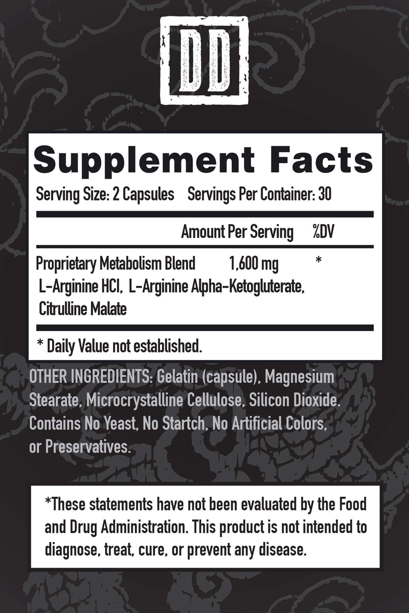 [Australia] - Nitric Oxide Booster Supplement, 1600mg Extra Strength L-Arginine, Citrulline Malate, and Alpha-Ketoglutarate (60 Count, 1 Bottle) 60 Count (1 Bottle) 