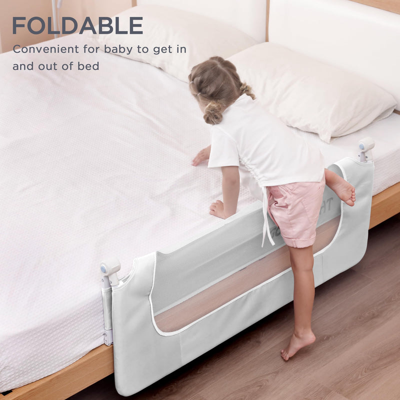 [Australia] - UBBCARE Bed Rail for Toddlers, 32 Inch Bed Guard Rail, Extra Tall Child Safety Side Crib Rail for Baby, Kids, Fit for Twin, Full, Queen, King Size Beds - White 32" White 1 Side 