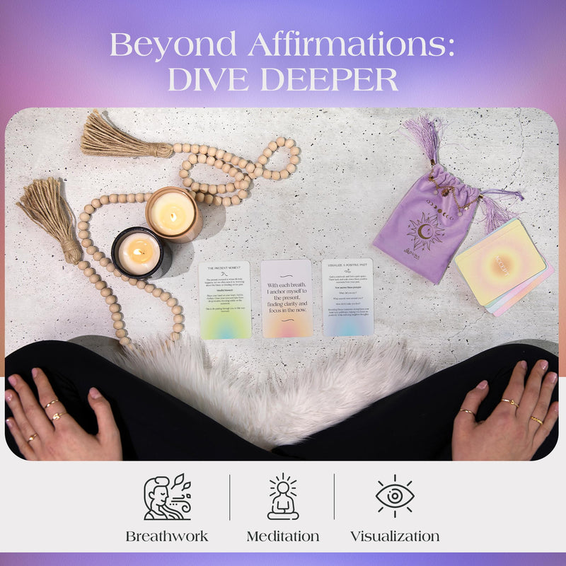 [Australia] - Mindfulness Cards for Stress Relief - 52 Daily Meditation Cards for Mindful Affirmations- Positive Affirmations Cards - Perfect Mindfulness and Self Care Gifts 