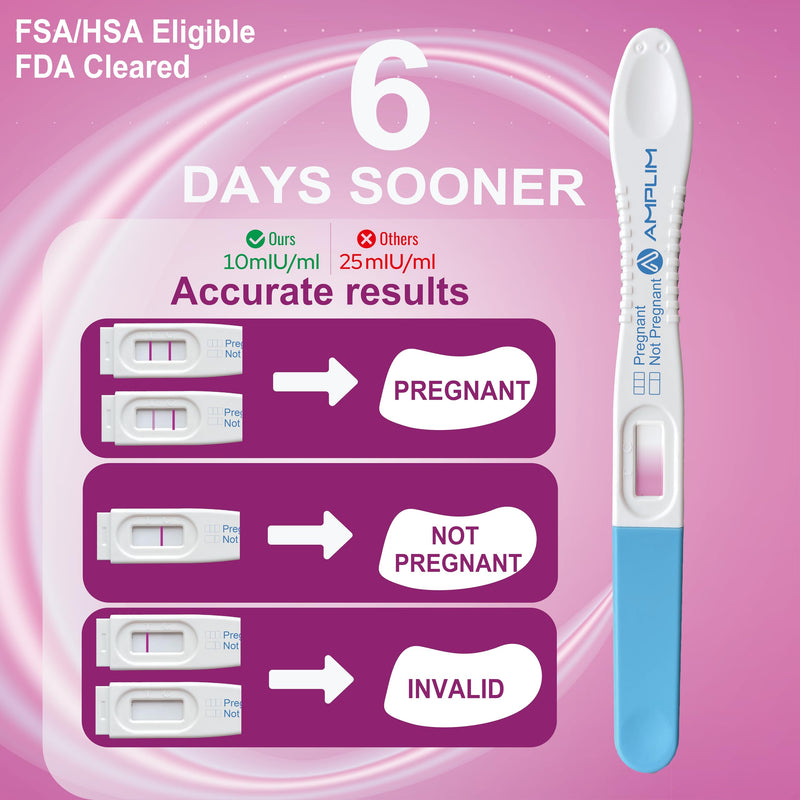Early Detection Pregnancy Test, Extra Sensitive, 10 MIU/mL, 10-Pack | 99.9% Accurate HCG Test Midstream, Early Result 6 Days Sooner