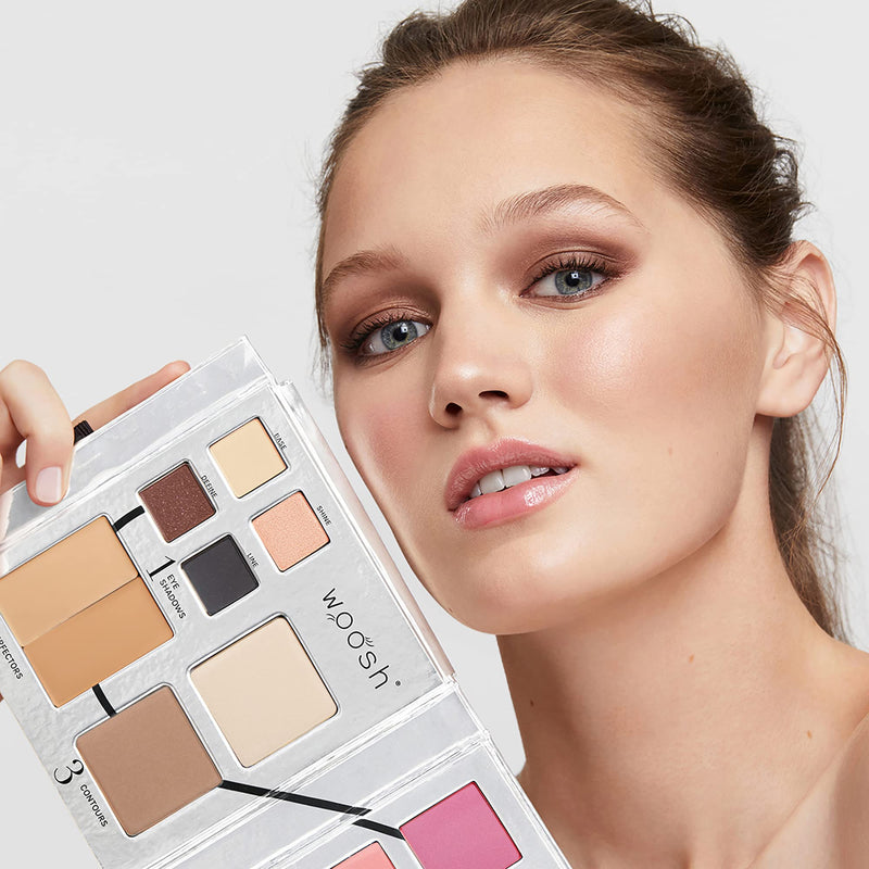 [Australia] - Woosh Beauty, Fold Out Face Original Makeup Palette, Travel, All in One, Neutral Cream & Powder (#2 Medium Light) #2 Medium Light 