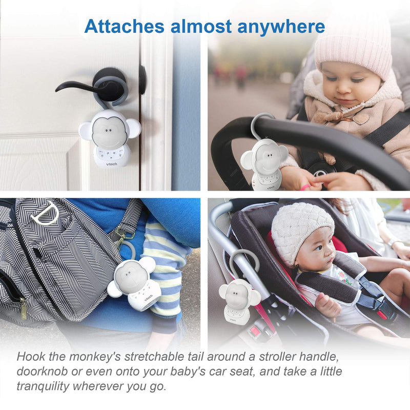 [Australia] - VTech BC8211 Myla The Monkey Baby Sleep Soother with a White Noise Sound Machine Featuring 5 Soft Ambient Sounds, 5 Calming Melodies & Soft-Glow Night Light, 1 Count (Pack of 1) 