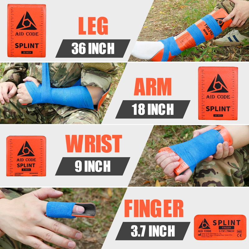 [Australia] - First Aid Splint 36" X 4.3",Emergency Splint Kit for Arm Leg Broken Bones Fracture,Ideal for Sports, Home, First Aid Refill and Pets (4 pack combo) 4 pack combo 