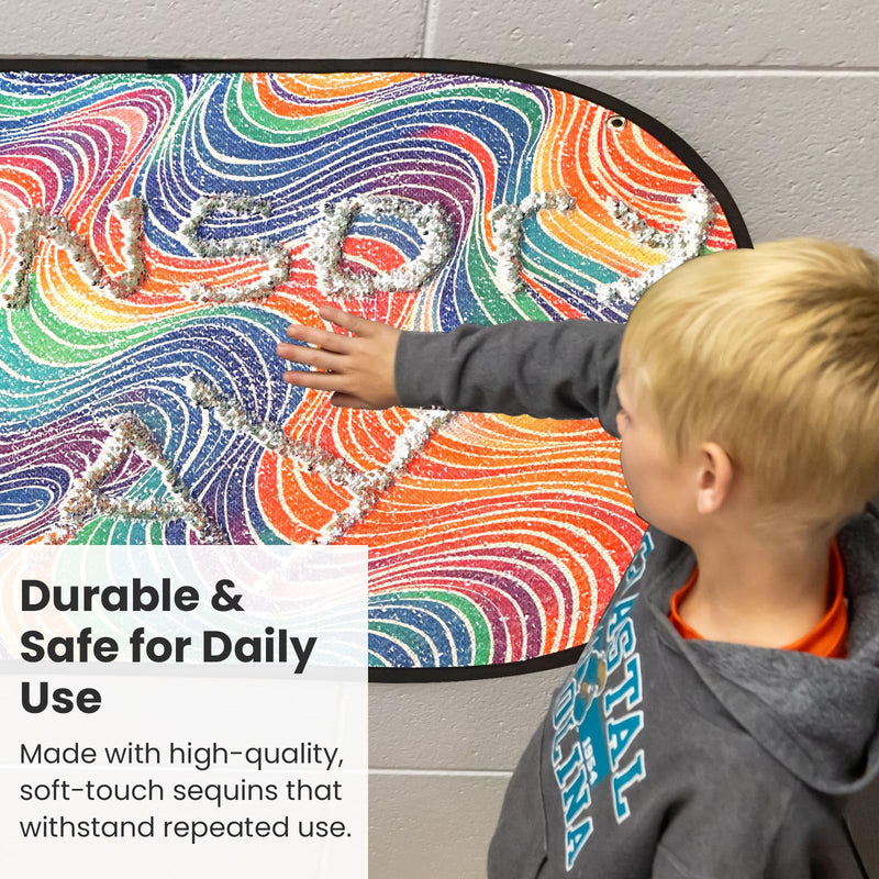 [Australia] - SENSORY4U Sensory Floor and Wall Mat for Kids – Large Sequin Flip Play Mat for Tactile Fun and Interactive Play – Reversible Fidget Rug for Playrooms, Classrooms and Bedrooms 