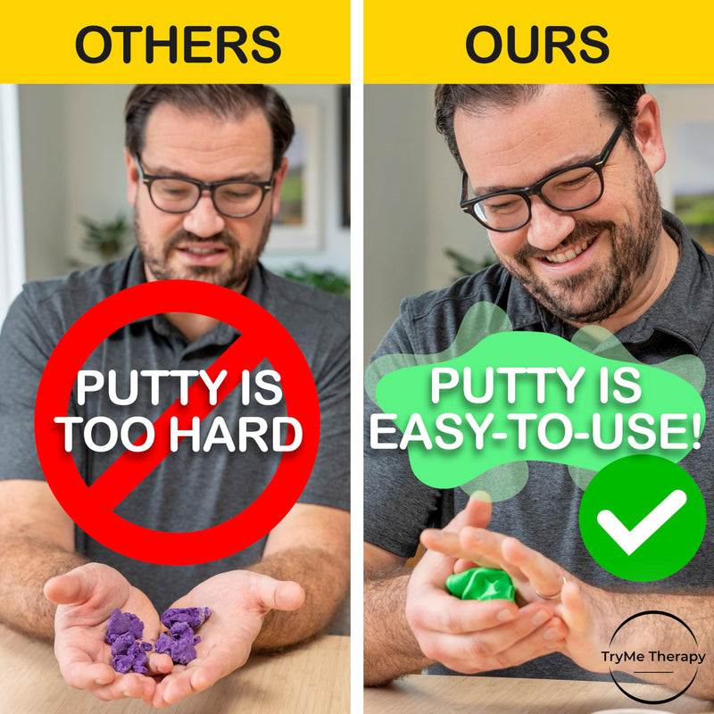 [Australia] - Putty for Adults and Kids - Hand Equipment Occupational Tools - Hand Exercise Putty Physical Therapy Putty Kit - Hand Therapy Tools - Multi Color Set of 4 Strengths, 3 Oz Each 