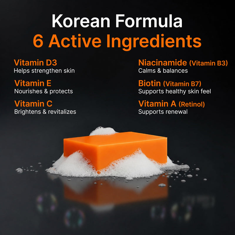 Soap Bar for Sensitive Skin - Korean Formula with Vitamins A, C, D, E & B (Niacinamide & Biotin) Complex - All Natural Face & Body Wash Cold Pressed Gentle Hydrating & Nourishing Soap - 2 Pack G2 Sensitive 2 Pack