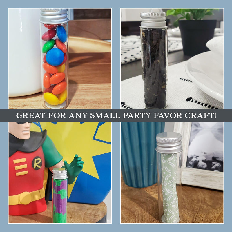 [Australia] - Darware Party Favor Matches Jars (24-Pack): Empty Glass Vials with Strike Stickers for Wedding Favors and DIY Gifts 
