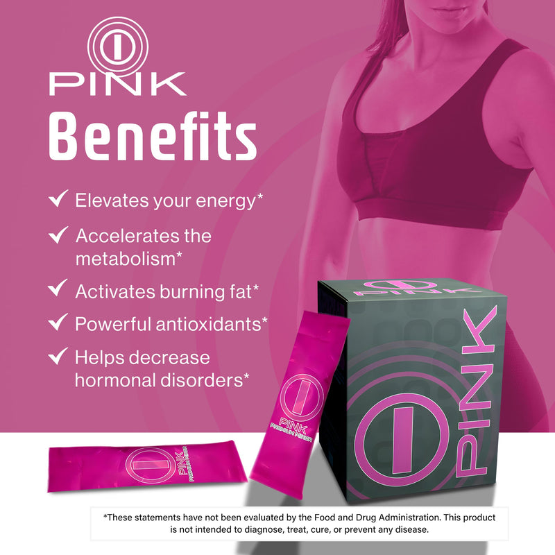[Australia] - Energy Drink Powder, bHIP Pink for Women 30 Drink Mix Packets. Energy Supplements for Women. Natural Blend Energy Powder Drink Mix Perfect for Today's Busy Woman 