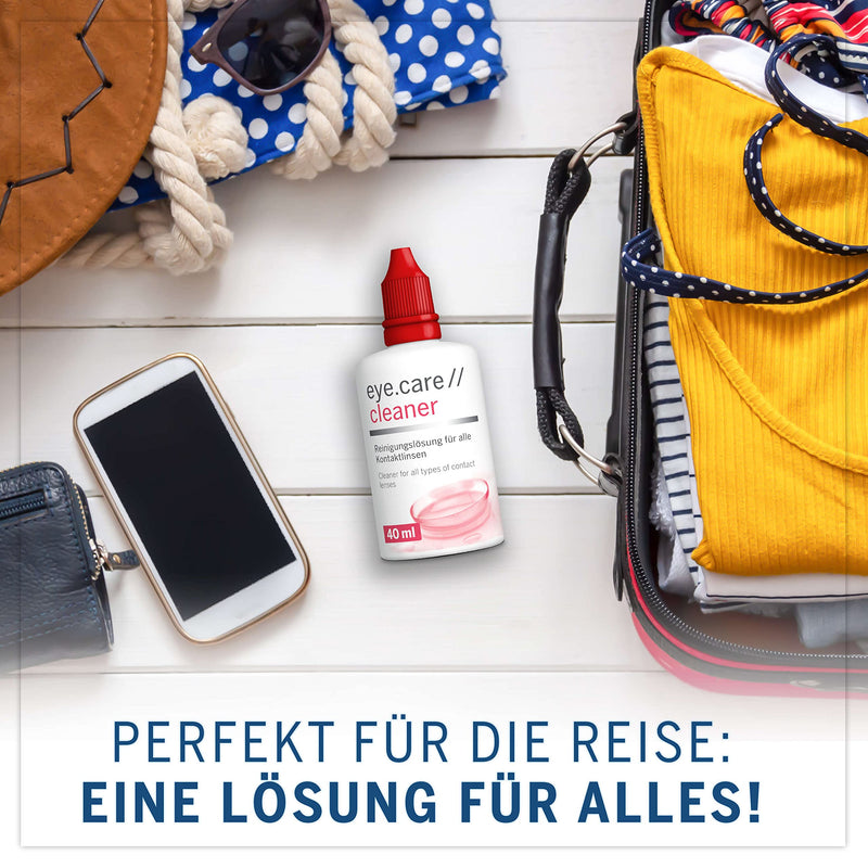 [Australia] - eye.care Cleaner lens cleaner for hard and soft contact lenses - alcohol-based - premium lens fluid for additional intensive cleaning of all contact lenses 40ml 