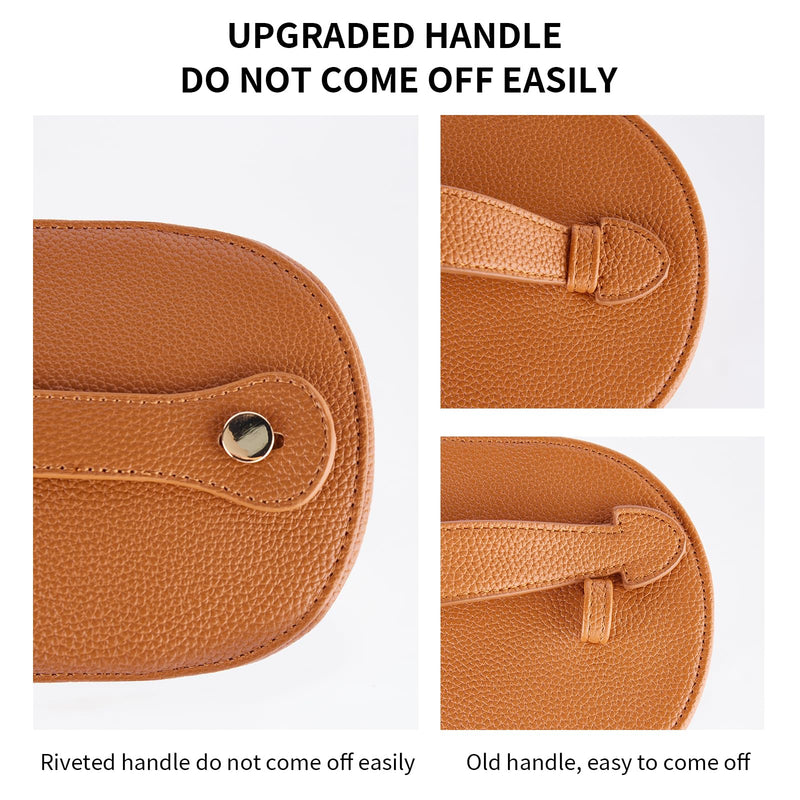 Large Makeup Bag Organizer, PU Leather Makeup Case with Removable Dividers, Waterproof Travel Cosmetic Bag(Light Khaki) Light Khaki