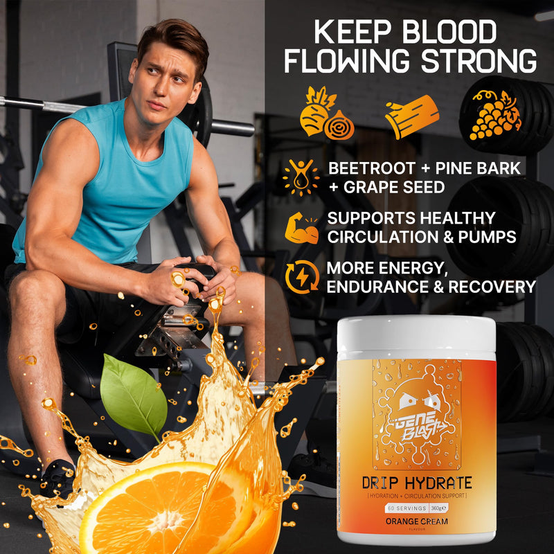 Drip Hydrate Electrolyte Drink Powder for Hydration – Triple Salt Complex with Coconut Water & Taurine – 60 Servings (Citrus Dream) Citrus Dream 360g