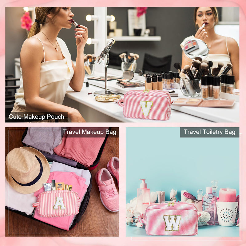 YOOLIFE Initial Girls Makeup Bag and Crossbody Bag T