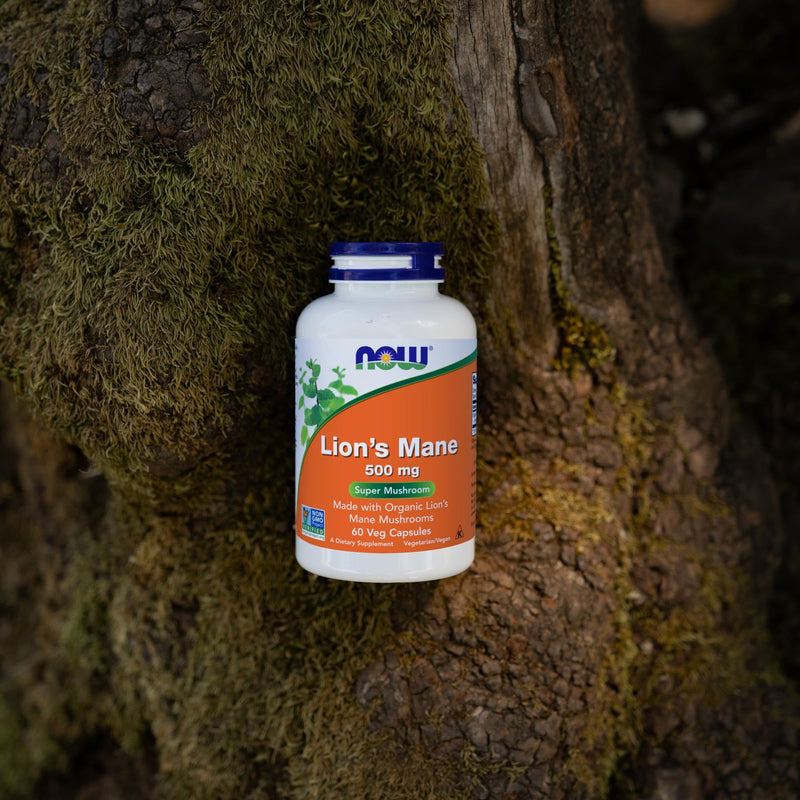 [Australia] - NOW Foods Supplements, Lion's Mane 500 mg, Super Mushroom, Made with Organic Lion's Mane Mushrooms, 60 Veg Capsules 