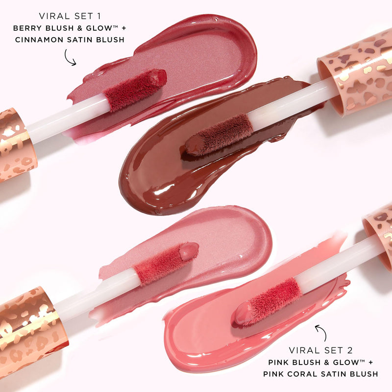 [Australia] - tarte viral maneater must haves mascara & blush trio - Black Mascara for Extreme Curl, Volume & Length, Lightweight Cheek Tint & Illuminator with Hyaluronic Acid & Vitamin E, Cruelty Free pink & pink coral 