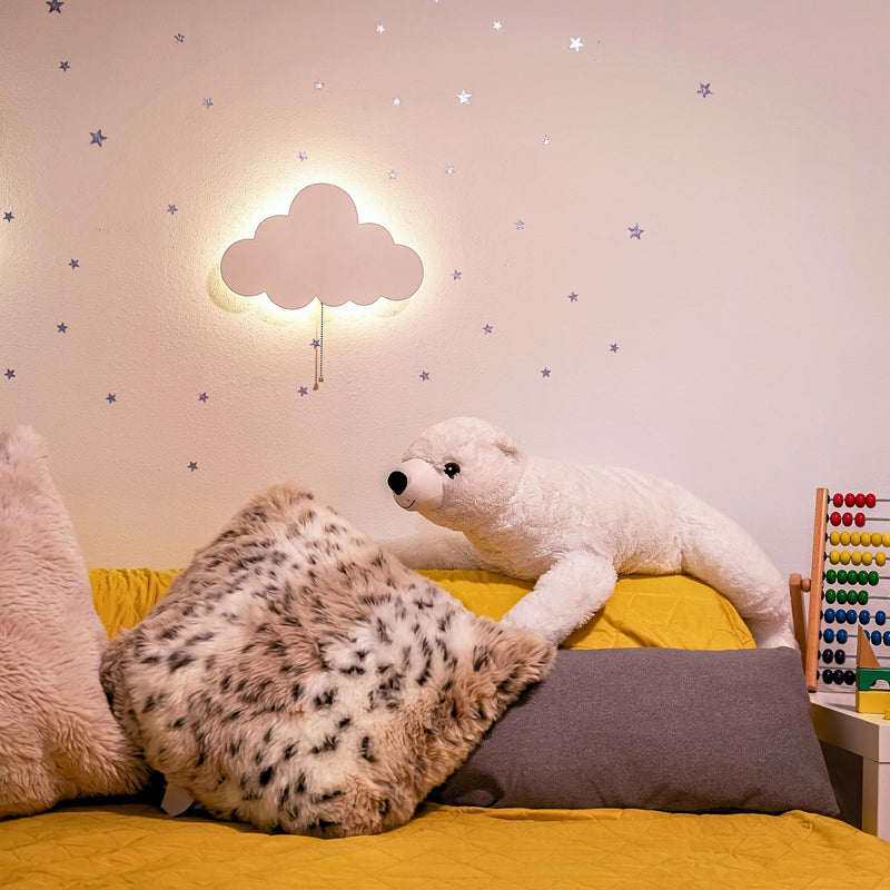 [Australia] - Cloud Light - Floating Cloud Wall Lamp For Nursery | Cute Floating Cloud Lamp For Kids Bedroom | Battery-operated Hanging Cloud Night Lights | Cloud Lights For Bedroom | Cloud Lamp For Baby Nursery 