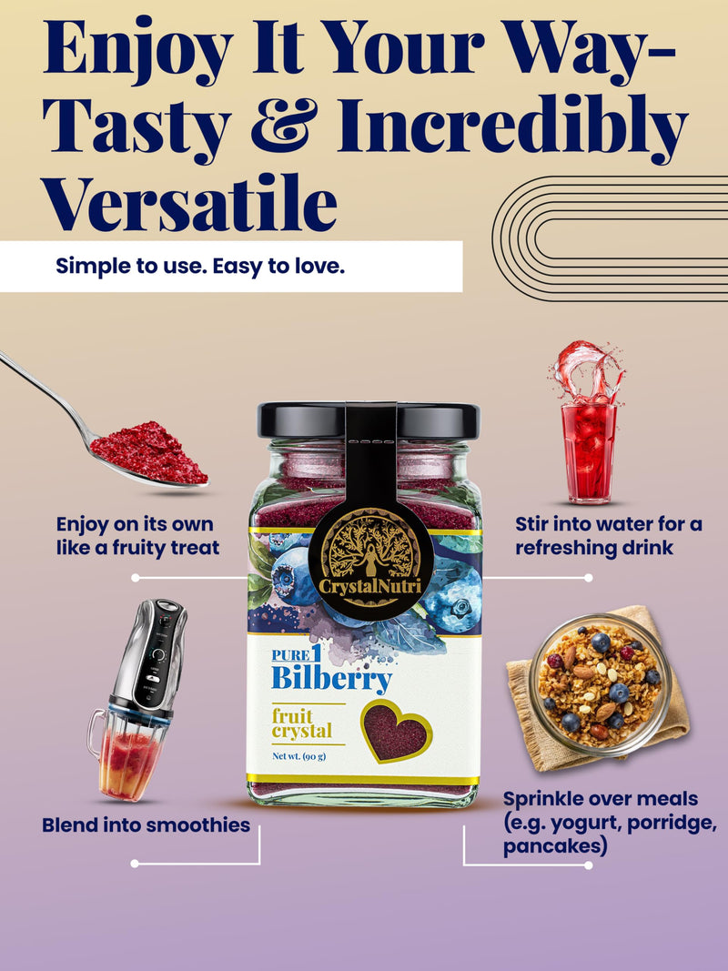 Pure Bilberry 90g – Better Then Freeze Dried Fruit - Concentrated Powder - Low Temperature Drying – Preserving Natural enzymes, Rich in antioxidants and Vitamins