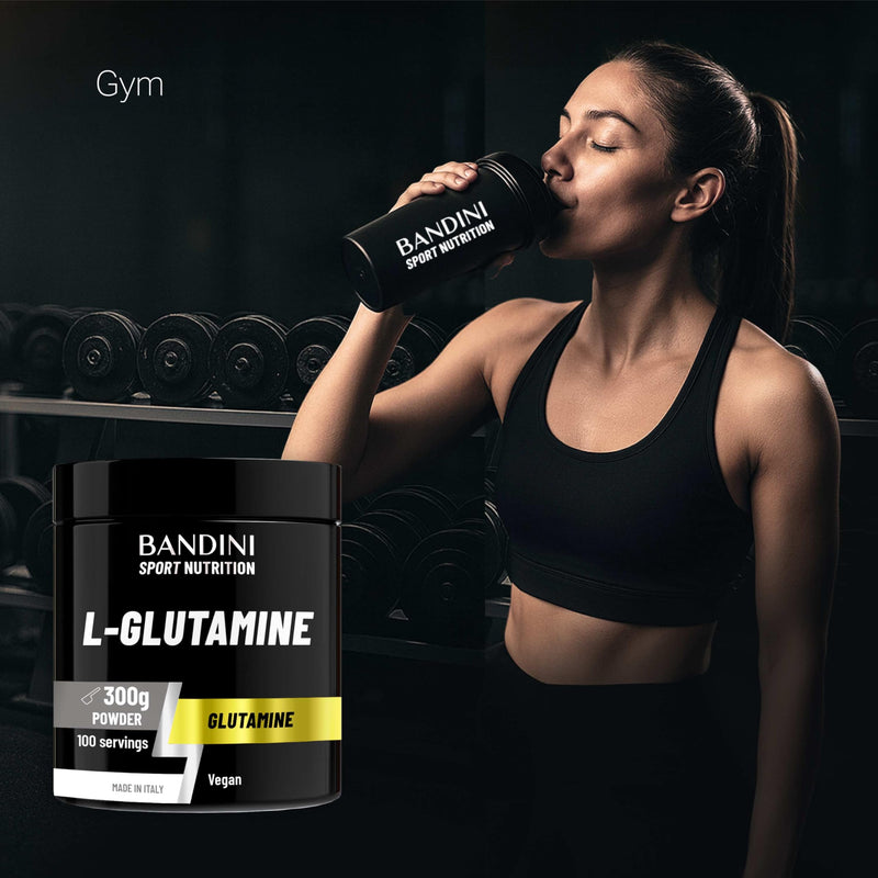 Bandini® Pure L-Glutamine Powder - Essential Amino Acid for Intensive Training & Gym - High Strength & Flavourless Vegan Glutammine from Natural Corn Fermentation - Glutamine (300g (Pack of 1)) 300g (pack of 1)