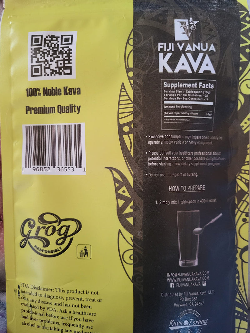 [Australia] - Fiji Vanua Kava Micronized Instant Kava Powder 8oz | Pure Kava | Authentic Heavy Instant Kava | Noble Fijian kava | No Straining Needed | High Potency | Gourmet Kava Root Powder 